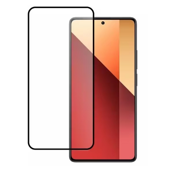 Стекло защитное PERO Full Glue для Xiaomi Redmi Note 13 Pro 4G, чёрное